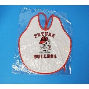 University Of Georgia Bulldogs Vinyl Bib Future Georgia Bulldog 12 inch Vintage